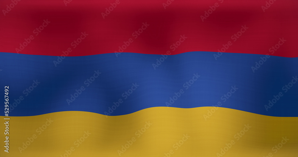 Image of waving flag of armenia Image of waving flag of armenia
