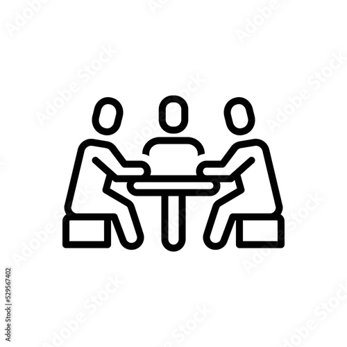 Black line icon for trustee