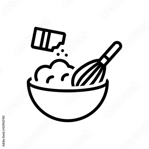 Black line icon for backing