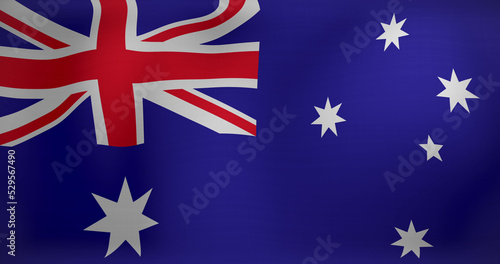 Image of waving flag of australia © vectorfusionart