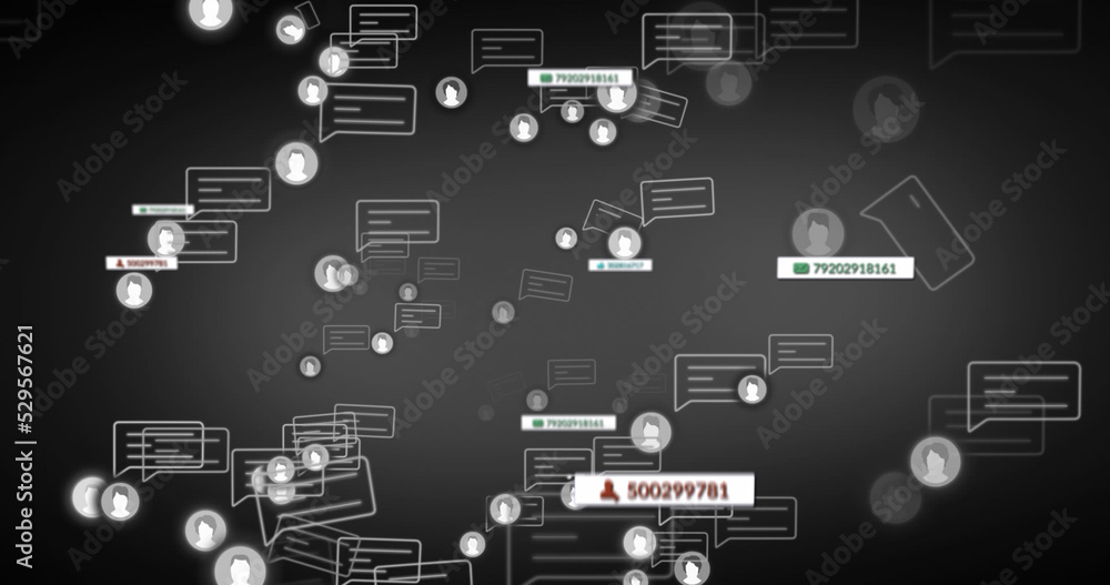 Image of media icons on gray background Image of media icons on gray background
