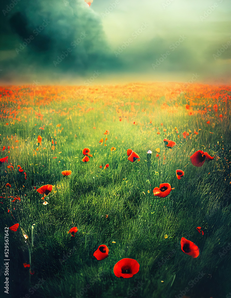 Fototapeta premium Field Of Poppies