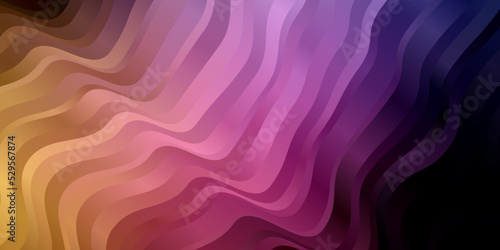 Dark Pink, Yellow vector layout with curves.