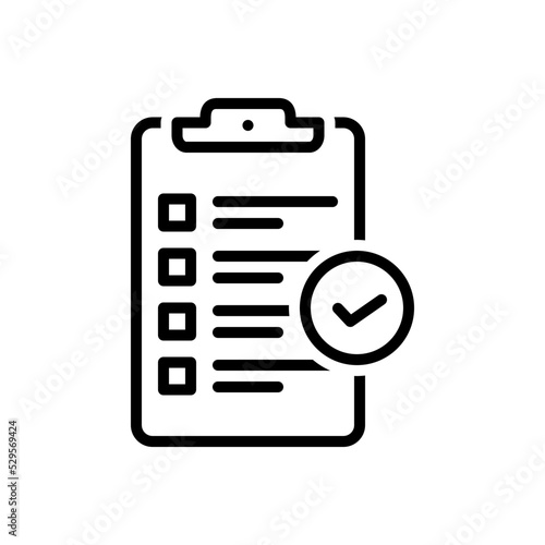 Black line icon for standards