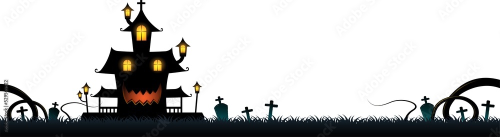 happy halloween trick or treat haunted house png file for decoration