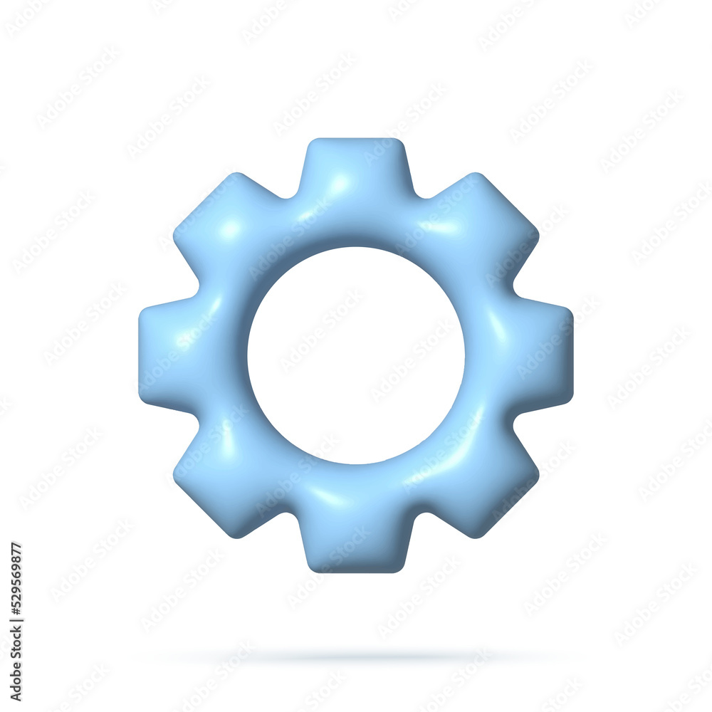 3d cogwheel gear, setting symbol 3d cogwheel gear, setting symbol