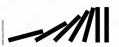 domino effect icon isolated on white background photo