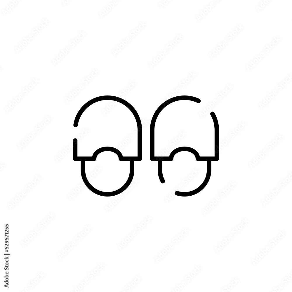 Sandal, Footwear, Slipper, Flip-Flop Dotted Line Icon Vector Illustration Logo Template. Suitable For Many Purposes. Sandal, Footwear, Slipper, Flip-Flop Dotted Line Icon Vector Illustration Logo Template. Suitable For Many Purposes.