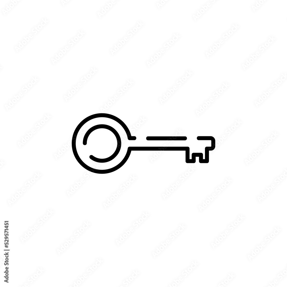 Key Dotted Line Icon Vector Illustration Logo Template. Suitable For Many Purposes. Key Dotted Line Icon Vector Illustration Logo Template. Suitable For Many Purposes.