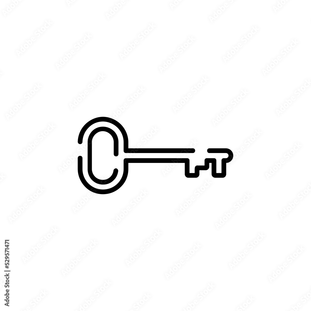 Key Dotted Line Icon Vector Illustration Logo Template. Suitable For Many Purposes. Key Dotted Line Icon Vector Illustration Logo Template. Suitable For Many Purposes.