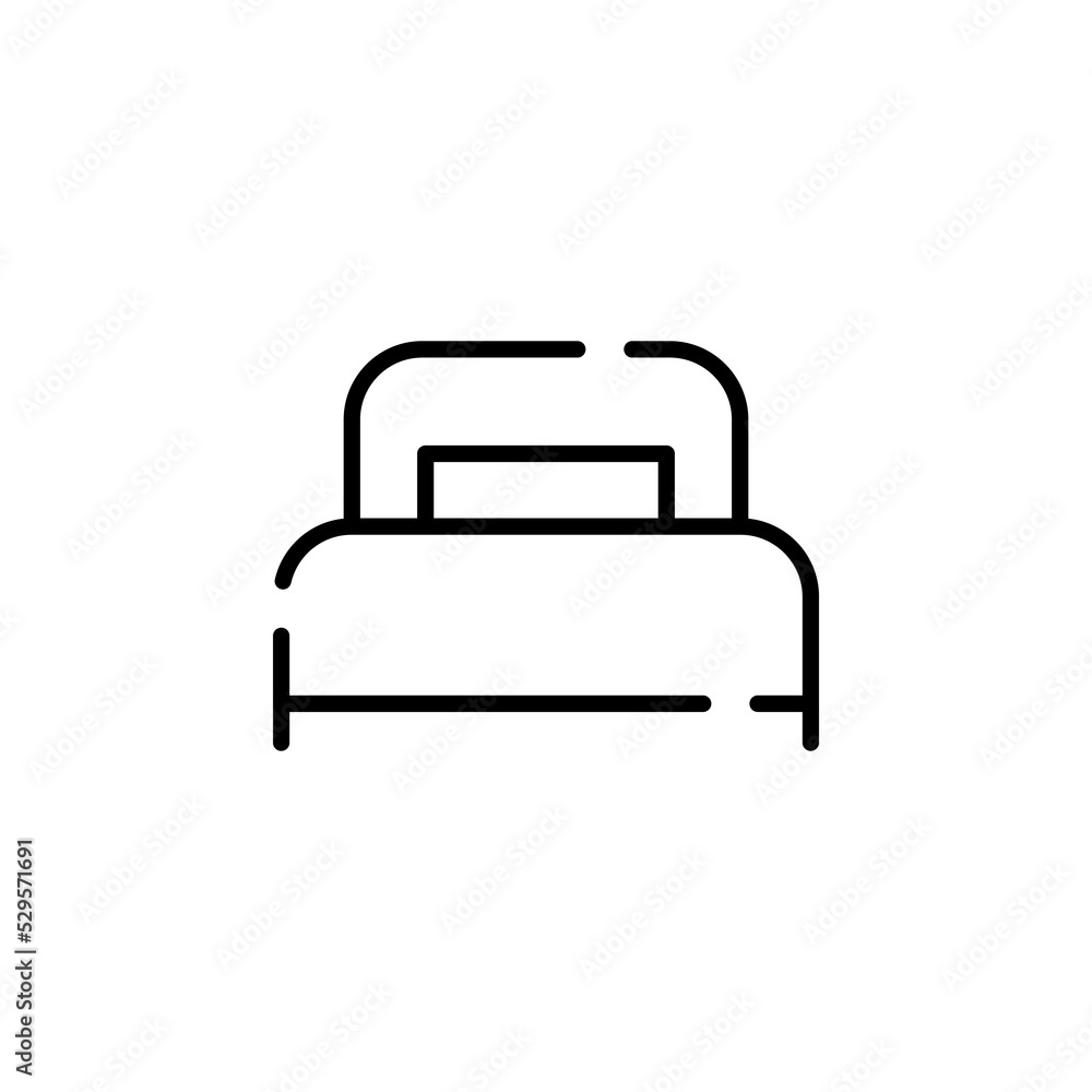 Bed, Bedroom Dotted Line Icon Vector Illustration Logo Template. Suitable For Many Purposes. Bed, Bedroom Dotted Line Icon Vector Illustration Logo Template. Suitable For Many Purposes.