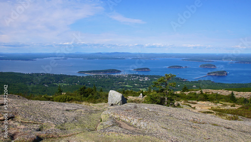 Frenchman Bay and Bar Harbor from Cadillac Mountain