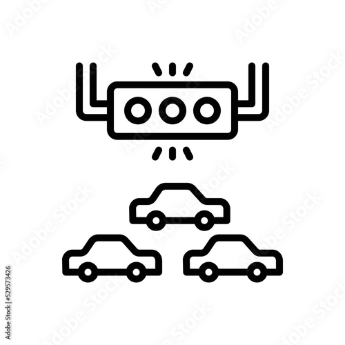 Black line icon for regardless