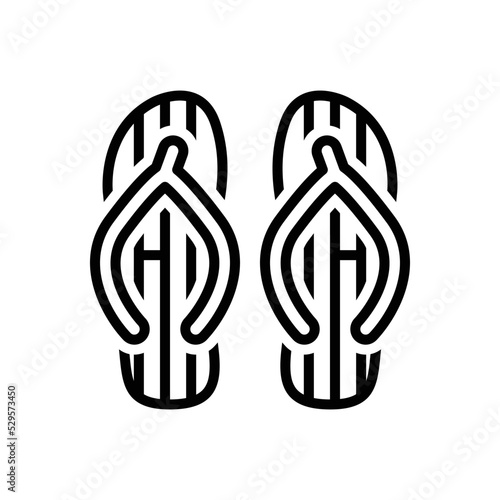 Black line icon for thongs