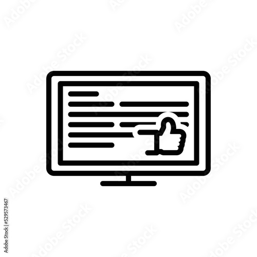 Black line icon for absolutely