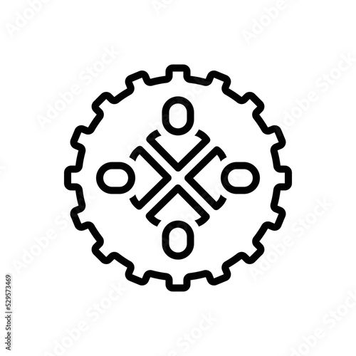 Black line icon for associations