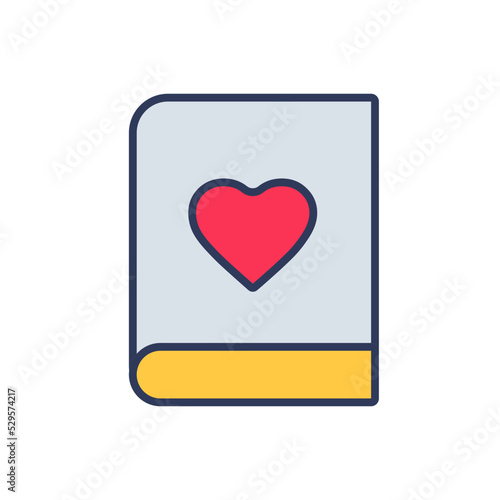 Flat filled outline valentine vector icon of books Free Download Flat filled outline valentine vector icon of books - GFXLoad