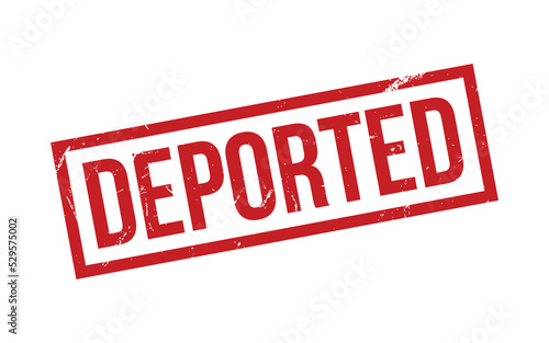 Deported Rubber Stamp Seal Vector