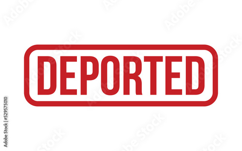 Deported Rubber Stamp Seal Vector