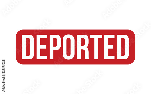 Deported Rubber Stamp Seal Vector