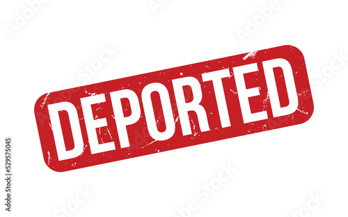 Deported Rubber Stamp Seal Vector