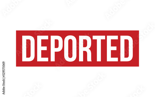 Deported Rubber Stamp Seal Vector