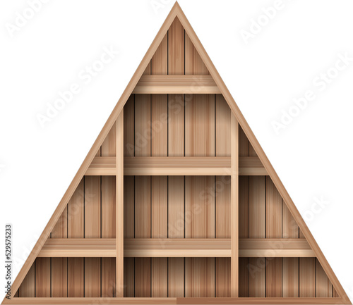 Wooden shelves mock up empty shelf design 