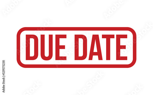 Due Date Rubber Stamp Seal Vector