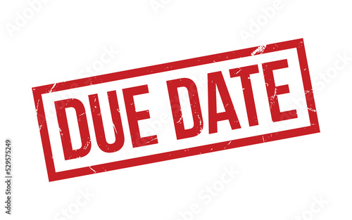 Due Date Rubber Stamp Seal Vector