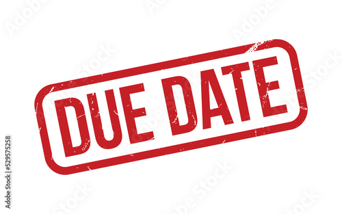 Due Date Rubber Stamp Seal Vector