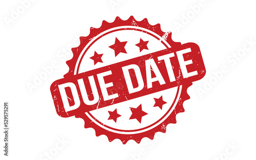Due Date Rubber Stamp Seal Vector