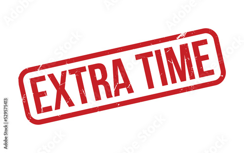 Extra Time Rubber Stamp Seal Vector