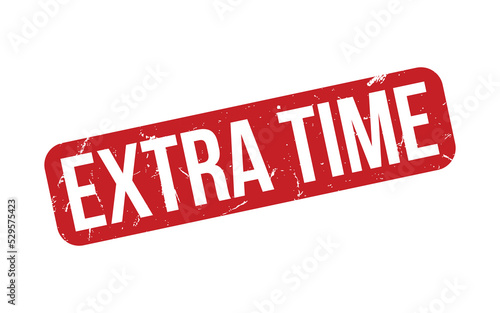 Extra Time Rubber Stamp Seal Vector