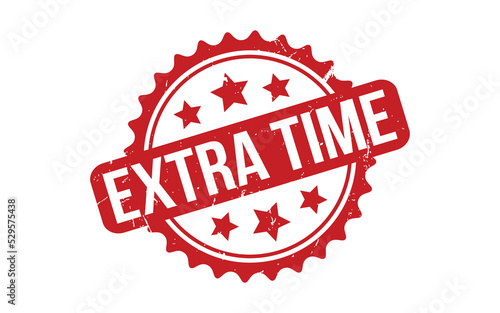 Extra Time Rubber Stamp Seal Vector