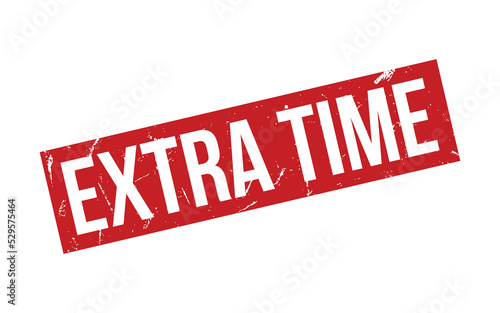 Extra Time Rubber Stamp Seal Vector