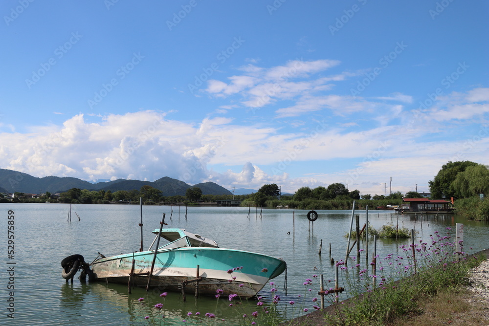 Naklejka premium 湖畔の風景