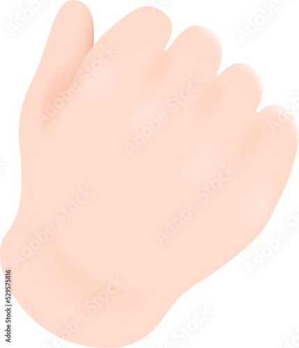 Sign language hand signal 3d PNG