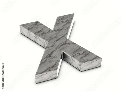 Marble letter X