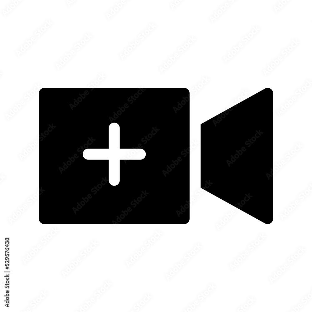 Add Video Icon Vector Symbol Design Illustration Add Video Icon Vector Symbol Design Illustration