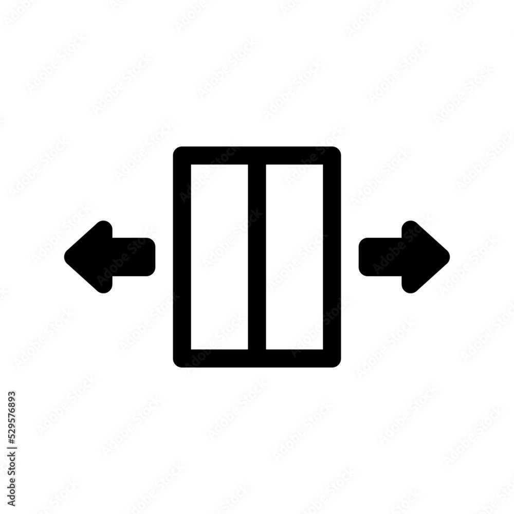 Door Opening Icon Vector Symbol Design Illustration Door Opening Icon Vector Symbol Design Illustration