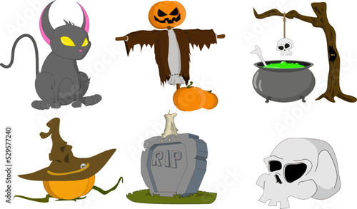 vector characters on the theme of halloween