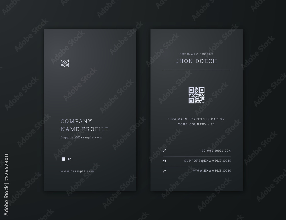 Professional Luxury Vertical Business Card Template Professional Luxury Vertical Business Card Template