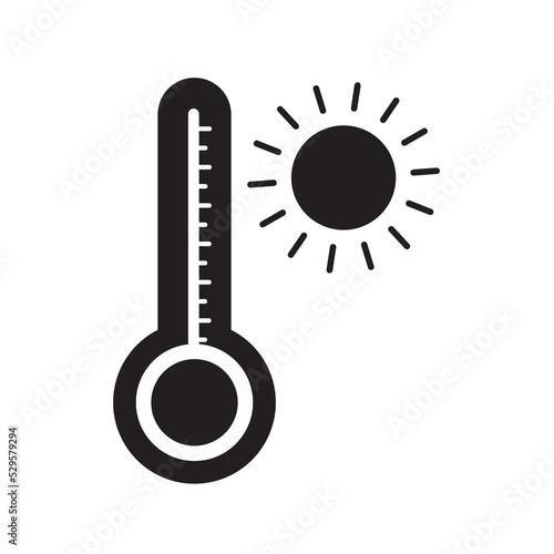thermometer hot illustration
