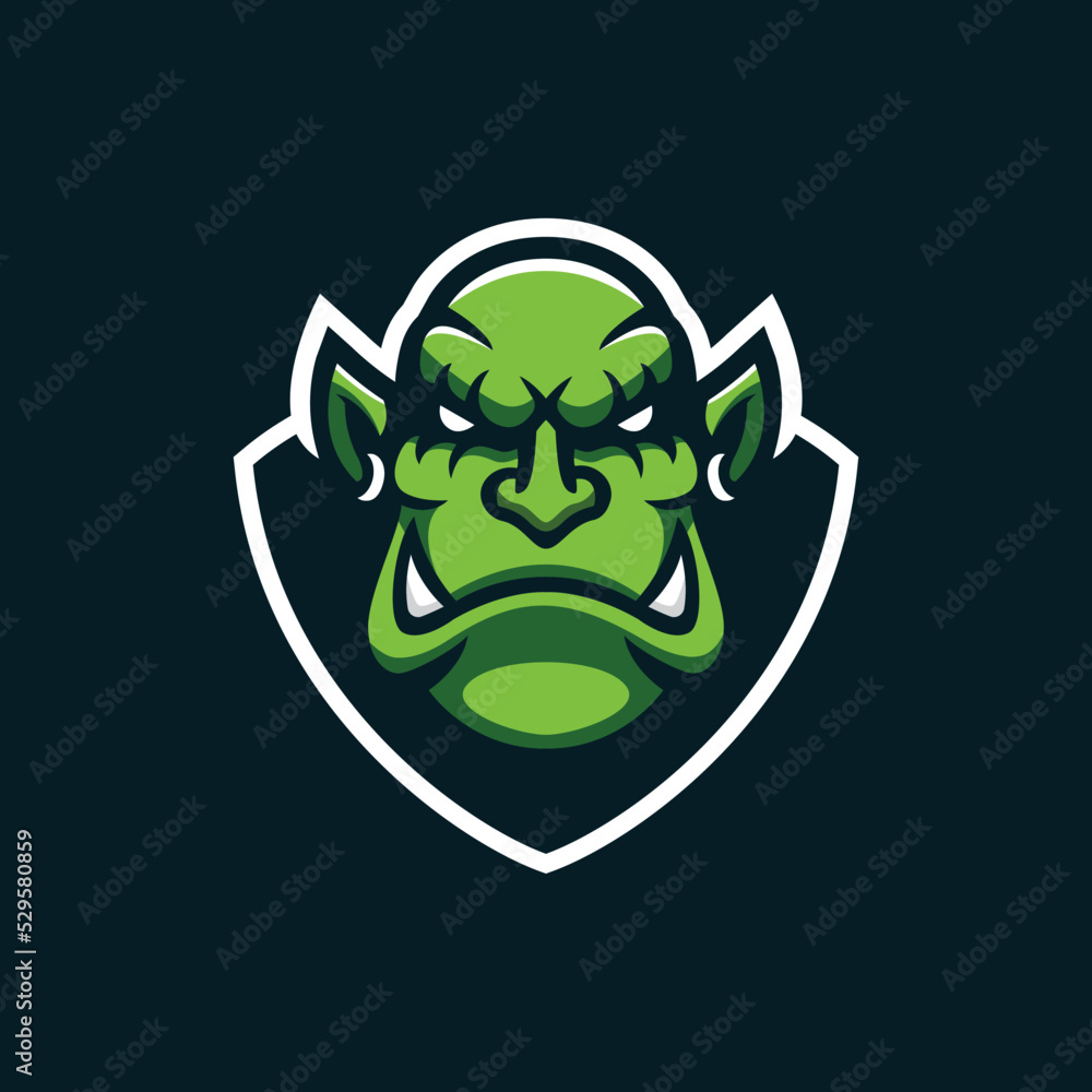 green orc esport logo gaming mascot design green orc esport logo gaming mascot design
