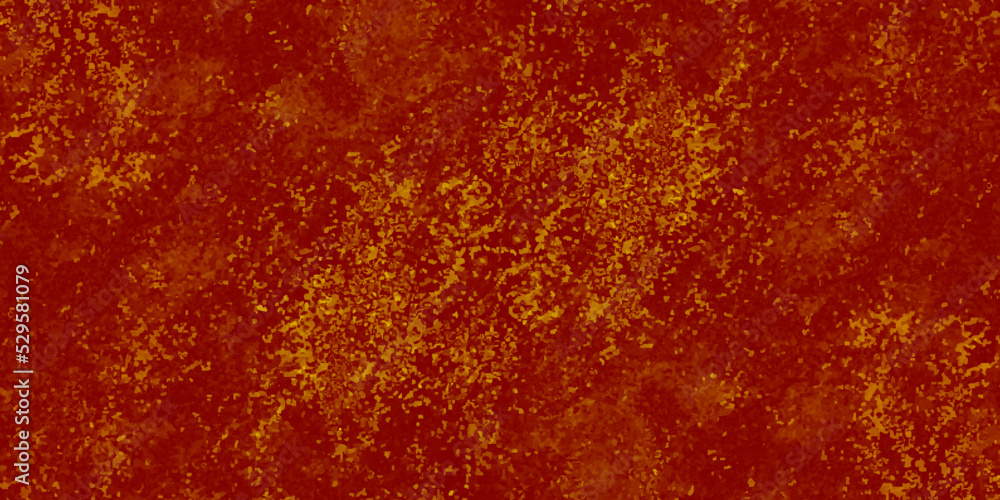 Abstract red and yellow background, bright and grainy Closeup of red glaze background with stains, Red aged grainy messy grunge texture, decorative red paper texture, red marble pattern with grunge.