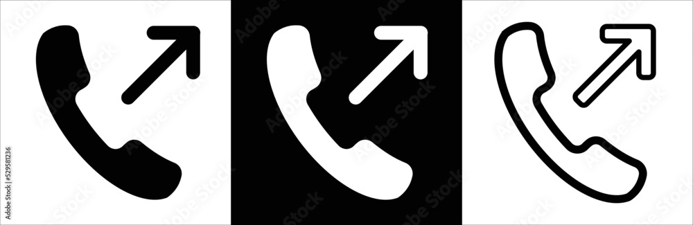 Outgoing call icon. Vector illustration. Symbol Outgoing call icon. Vector illustration. Symbol