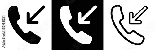 Call icon. incomming call icon. Symbol. Vector illustration