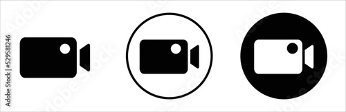 Video camera icon. Camera icon symbol. Vector illustration