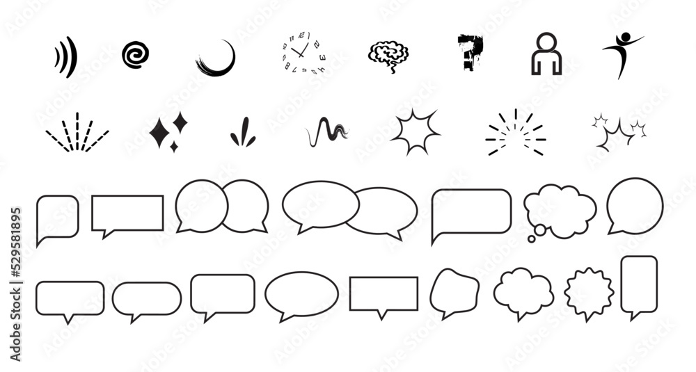 set of speech bubbles set of speech bubbles