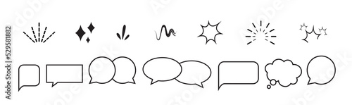 set of speech bubbles	